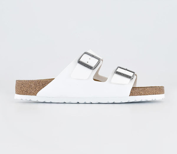 Men Arizona Two Strap White Birko