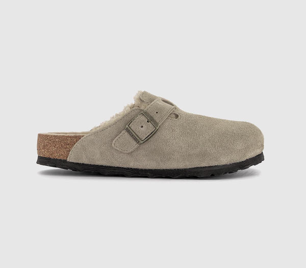 Men Boston Shearling Clogs Taupe