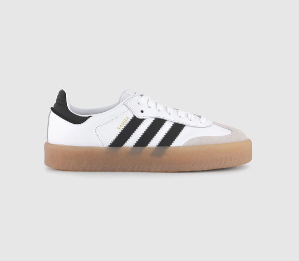 Sambae Trainers, Core White, Black and Gold Metallic