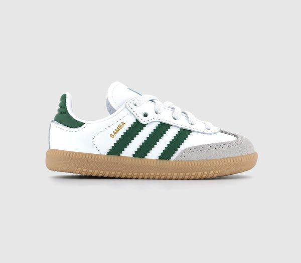 Kids' Sneakers for Toddlers, White, Collegiate Green Gum