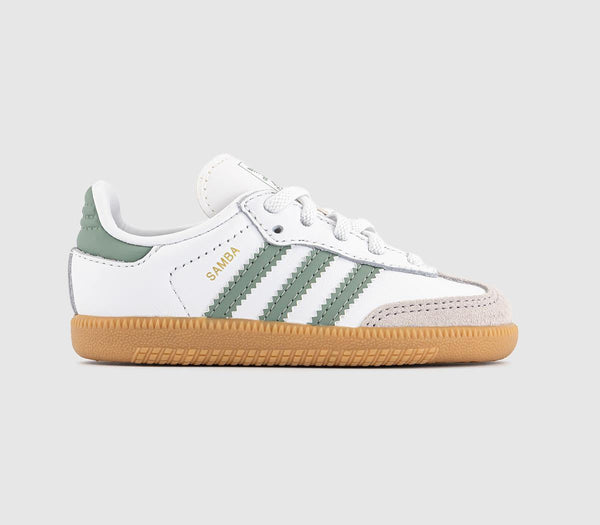 Toddler Sneakers, White, Silver, Green, Rubber