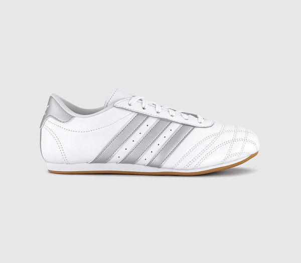 Taekwondo lace-up sneakers made of white and silver rubber