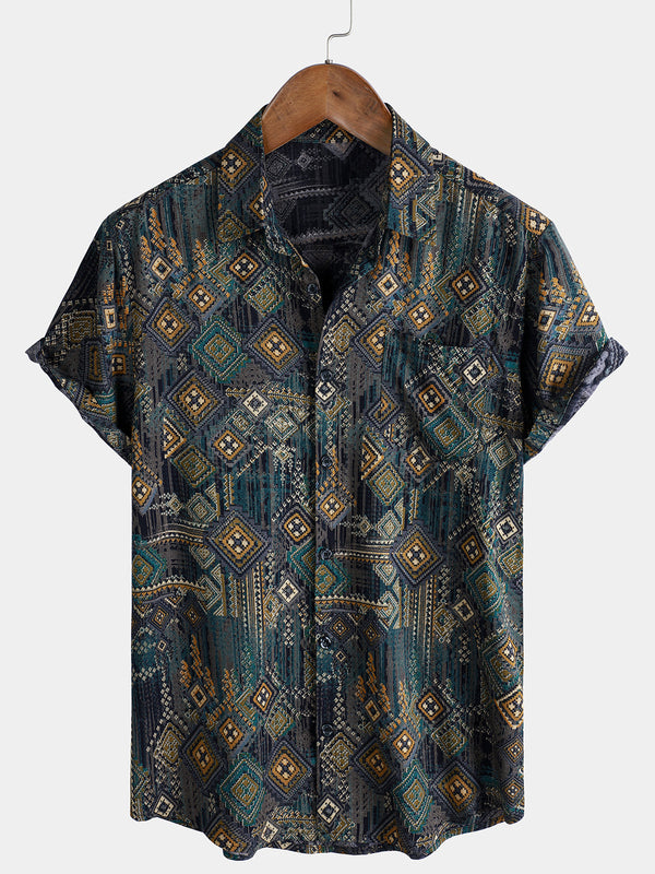 Soft, Short-Sleeved Vintage-Style Hawaiian Shirt For Men