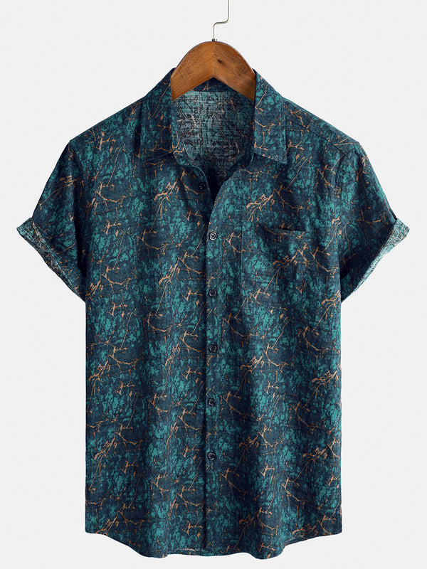 Casual, Breathable, Short-Sleeved Men's Shirt For Vacation