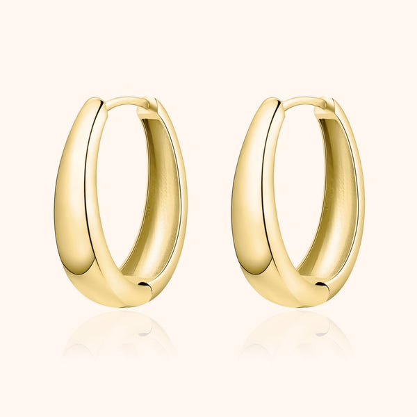 Oval Hoop Earrings