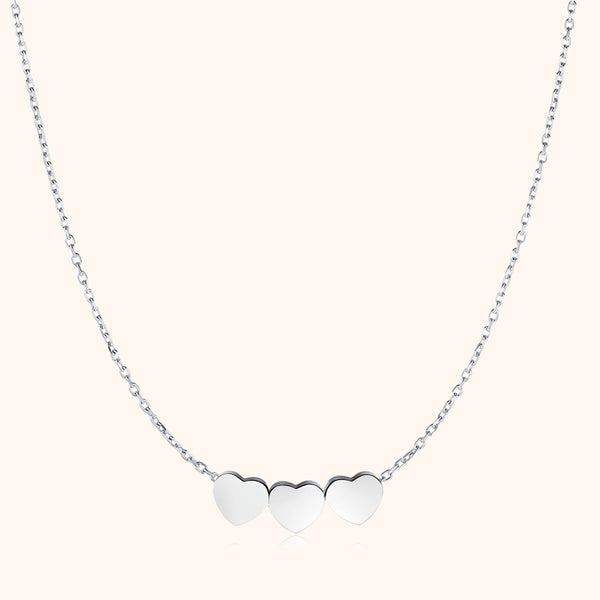 Necklace With 3 Hearts