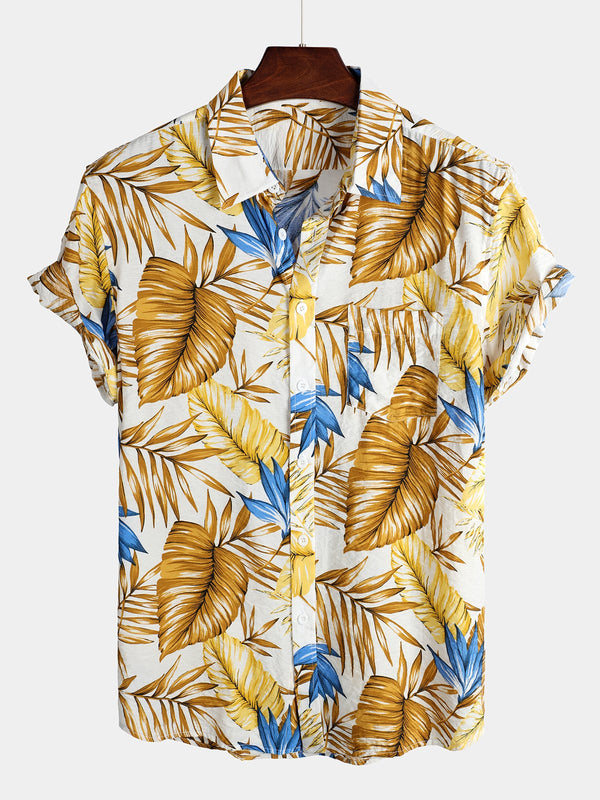 Casual Cotton Shirt With Pockets For Vacation