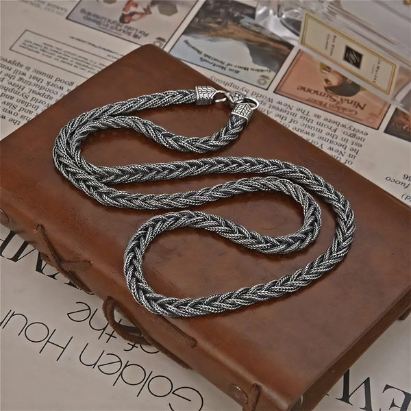 Parma - Handmade Silver Chain With Foxtail Design