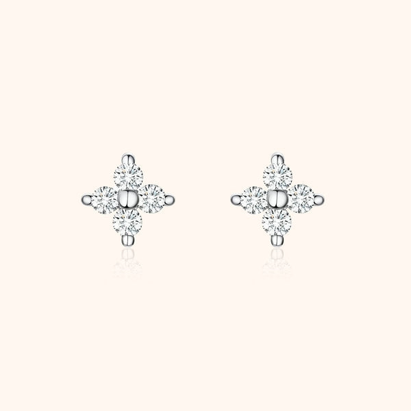 Mini Flower Crystal Earrings