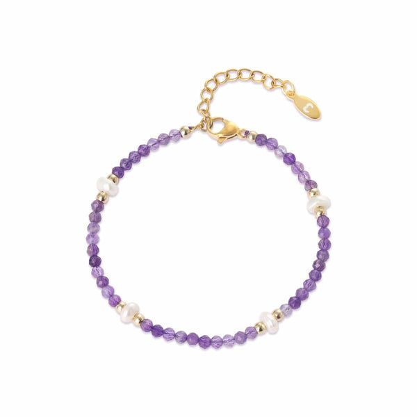 Amethyst Pearl Bracelet